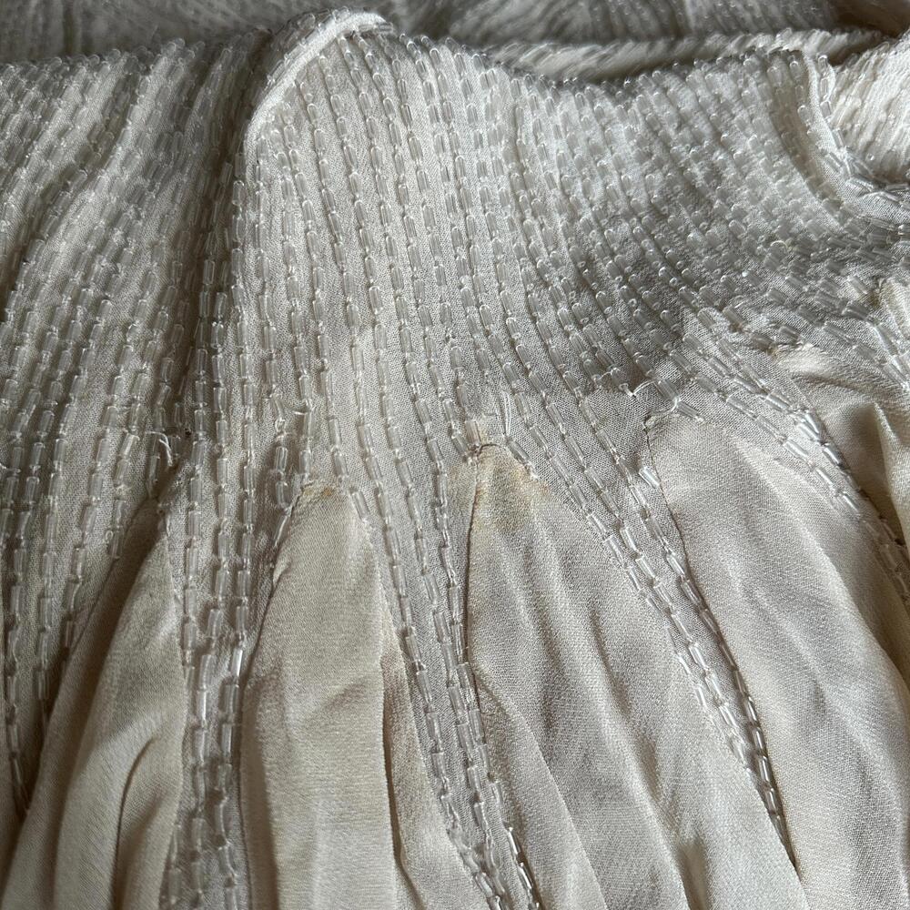 Gryphon NY cream beaded flapper style dress - Picture 9 of 9
